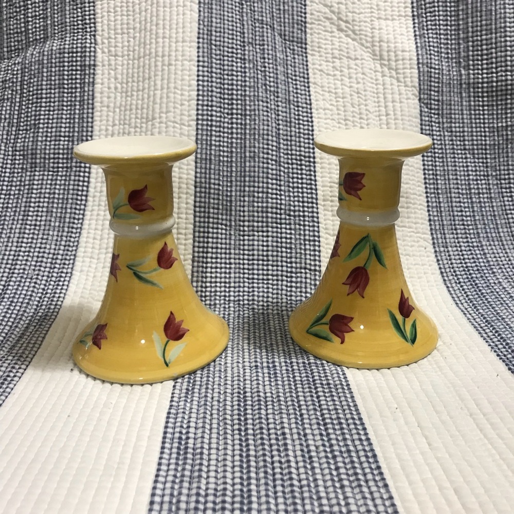 Andrea by sadek porcelain set candle holder